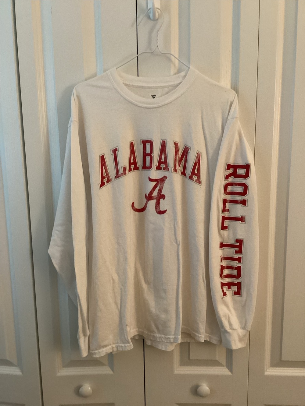 Fanatics Alabama Crimson Tide Distressed Logo Long Sleeve Tee Size Large - IEC